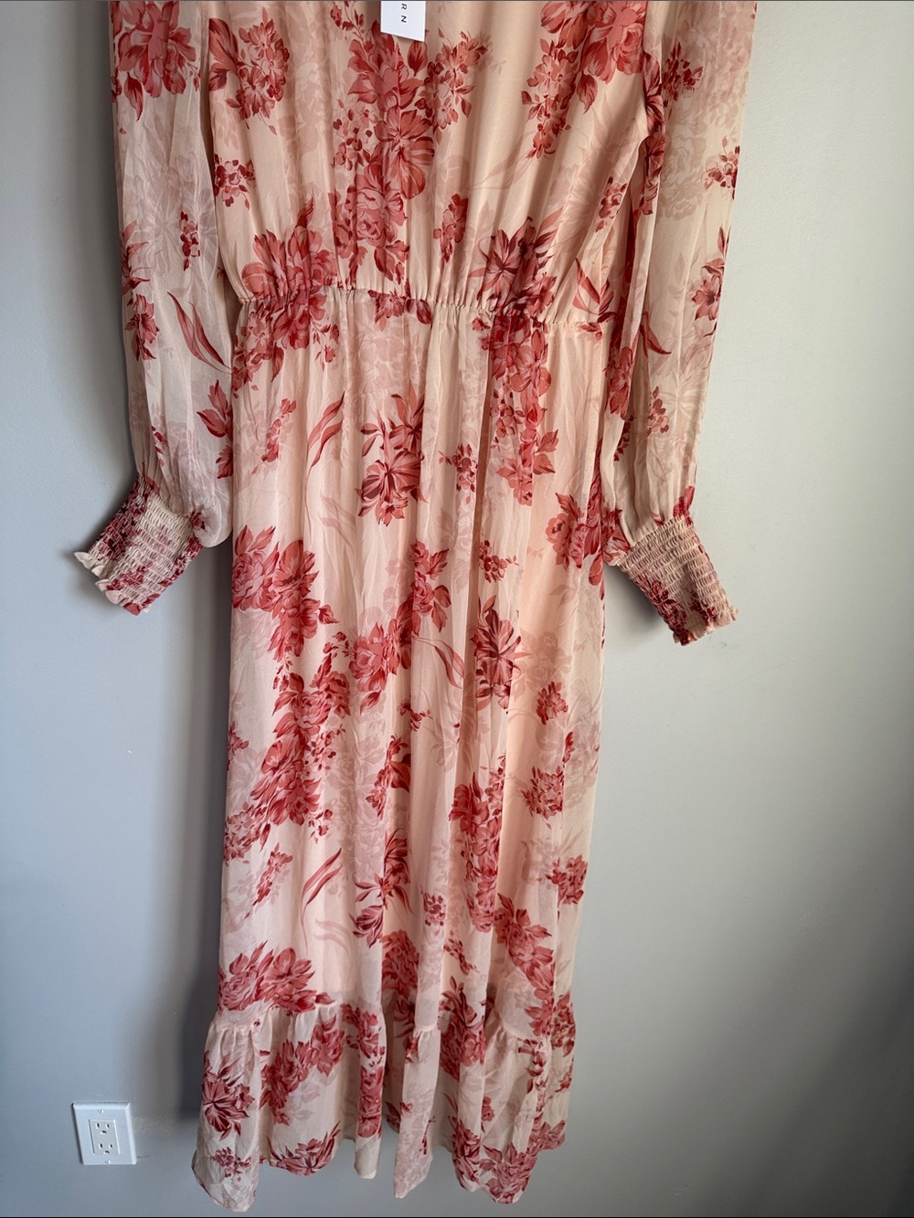 NEW Baltic Born Luciana Maxi Dress | Beige + Rose - Picture 8 of 9